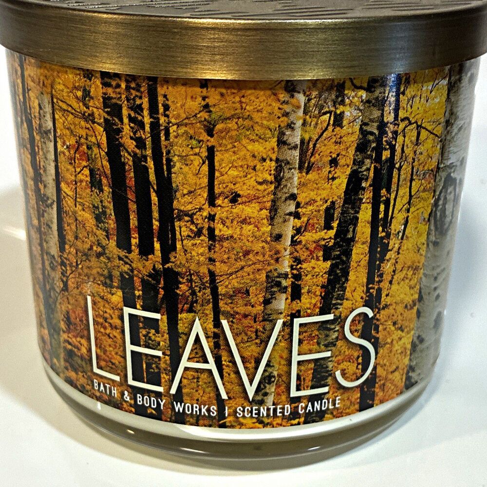 Bath & Body Works Leaves Scented 3-Wick Jar Candle Large 14.5oz
